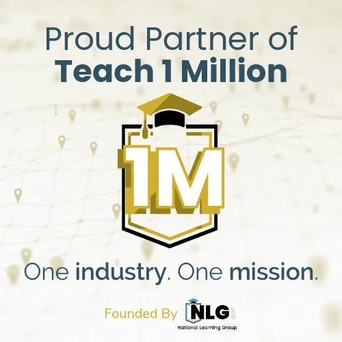 Teach 1 Million badge, light version